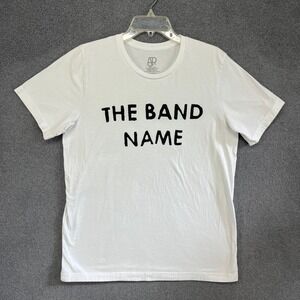 AJR The Band Name Graphic T Shirt White Short Sleeve Crew Neck Cotton Men's L